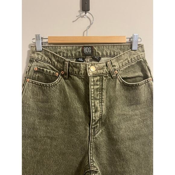 Urban Outfitters BDG High-Waisted Slim Straight Jean in Washed Green Women's 29 - Picture 7 of 12